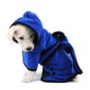 PETCUTE Dog Bathrobe - Super Absorbent, Quick Drying, Blue, Cartoon