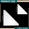 ORIGACH Pack of 2 Acrylic Triangle Quilting Ruler Quilting Tool