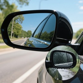 2 x Just Breathe Rearview Mirror Decal Water Bottle Stickers Funny Car Stickers Decals for Women Mental Health Gifts Affirmation Reminder White Tumbler Car Mirror Tumbler Sticker Cars Decor