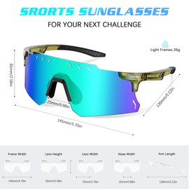 Dvobez 3-Pack Polarized Sports Sunglasses - Frameless Design for Unobstructed Wide View - UV400, Non-Slip Fit for Cycling, Fishing & Driving