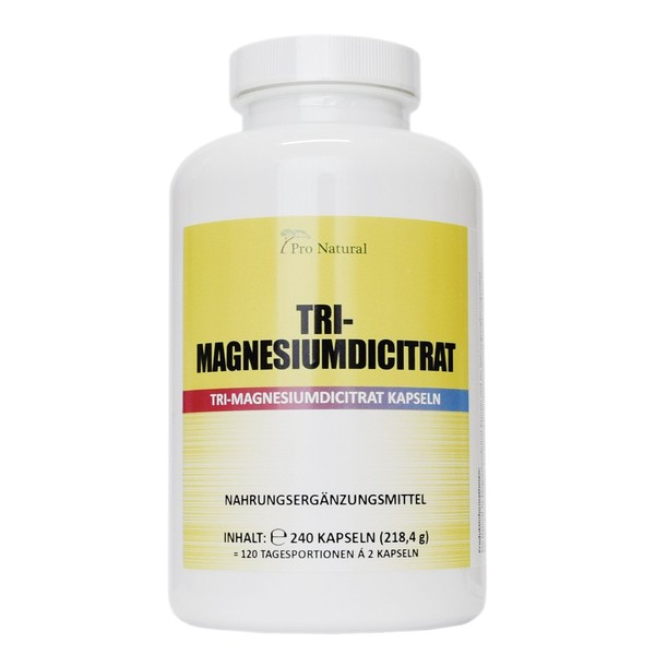 Magnesium - 2340 mg Magnesium Citrate, of which 375 mg