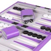 Crazy Games Backgammon Set - Classic Purple Large 18 Inch