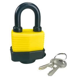 SAFEGUARD 1-1/8" Short Shank Waterproof Laminated Padlock || Heavy Duty Outdoor Lock with Rust-Proof Protection and Weatherproof Cover for Maximum Security