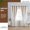 Anytime Home Curtains Blackout and Sheer Layered Solid Window Curtain