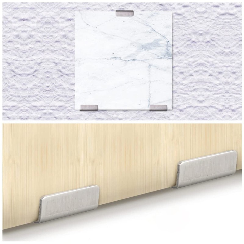 ZHIQIN 6 Pcs Silver Heavy Duty Hooks Ceramic Tile Brackets