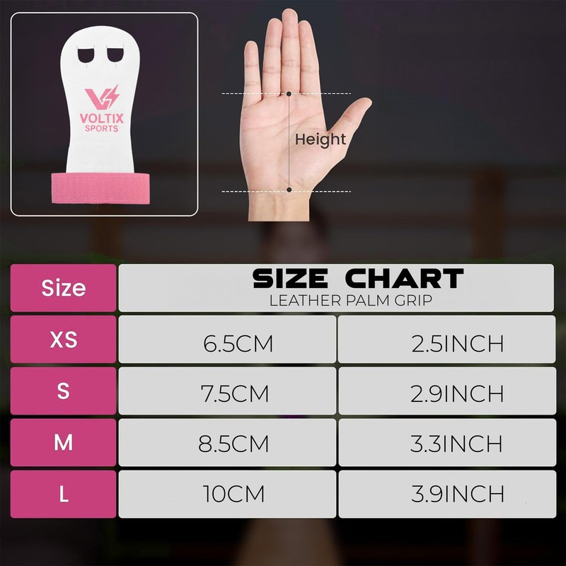 VOLTIX SPORTS Gymnastics Hand Grips Adjustable Wrist Support Gloves for