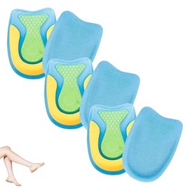 3 Pairs of Gel Heel Cushion Pads, Plantar Fasciitis Support, Achilles Tendonitis Relief, Heel Protectors for Daily Walking, Running, and Sports Activities