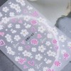Relief Nagelsticker Blumen Rosa Weiß Gänseblümchen Blume Nagelaufkleber Sommer Frühling