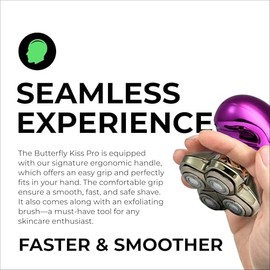 Skull Shaver Butterfly Kiss PRO - Afeitadora Eléctrica para Mujeres para Línea de Bikini, Piernas y Cuerpo - Uso Húmedo y Seco - Cuchillas Ergonómicas
