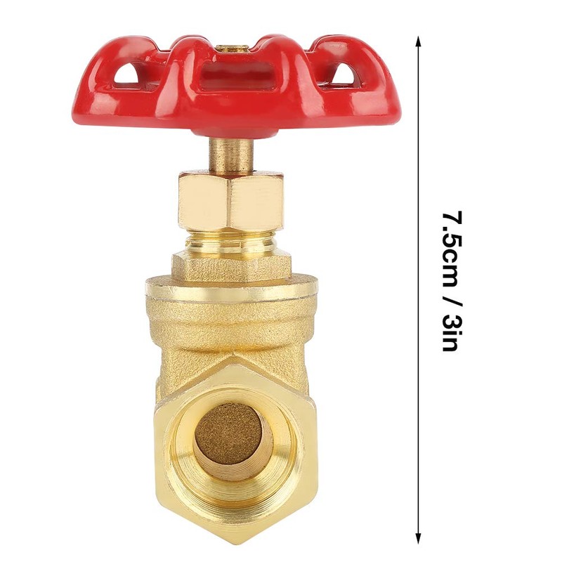 Brass Gate Valve DN15 G1/2 - Direct path for water,