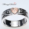 [BreezyIsland] Hawaiian Jewelry Ring, Women's Ring, Pink G Heart, Silver