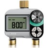 QUOBAS 2 Zone Sprinkler Timer with Brass Inlet & Outlet,