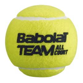 Babolat 502081 TEAM ALL COURT Tennis Balls, Yellow, 4 Pack