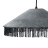 Cotton Velvet Pendant Light with Decorative Fringe Ceiling andKitchen Lights