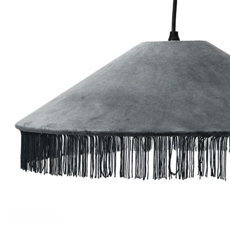 Cotton Velvet Pendant Light with Decorative Fringe Ceiling andKitchen Lights