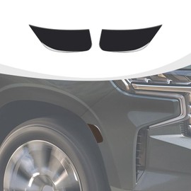 RAZPOY Smoked Front Fender Side Marker Light Covers Trim Compatible with Chevy Suburban 2020-2024 & Tahoe GMC Yukon 2021-2024, Smoked Black