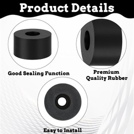 8 Pcs 1/2 Inch Rubber Spacer Rubber Washers for Bolts 1 OD X 3/8 ID X 1/2 Inch Thickness Multi-Purpose Rubbers Bushing, Black Round Isolation Bushing Pads for Home, Screws, Car Accessories