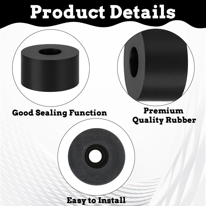 8 Pcs 1/2 Inch Rubber Spacer Rubber Washers for Bolts