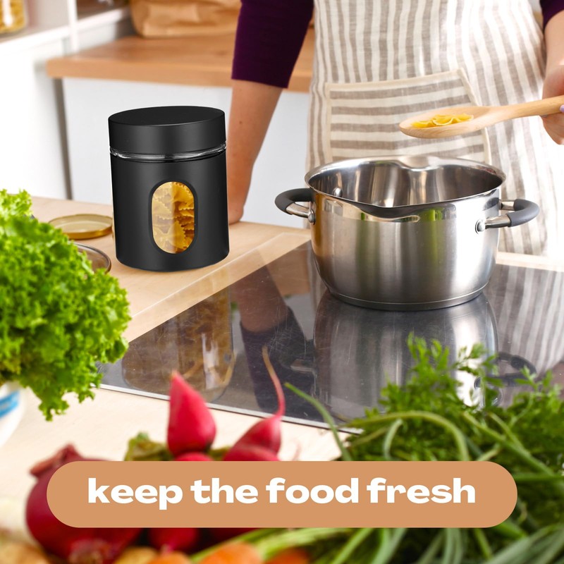 Patelai 6 Pack Kitchen Canisters Set 20 oz Airtight Stainless