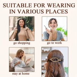 French Hair Clip, 4 Stück Rutschfest Haarklammern für Damen Haarspangen Flach Groß Haarklammern Französisch Französisch-Matt Elegant für Alltag, Sport, Autofahren