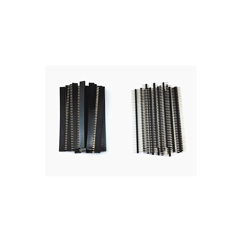 Honbay 40pcs 40 Pin Single Row Male and Female Pin