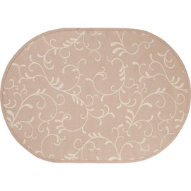 Erwin Müller Dining Placemats Pack of 2 Washable Taupe Oval Size: 35 x 50 cm