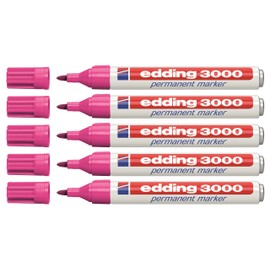 Edding 4-3000009 Permanent Markers Refillable 1.5 - 3 mm (5, Pink)
