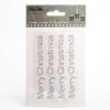Merry Christmas Stickers Silver Glitter 10cm x 1cm (4 Pieces)