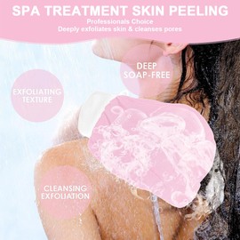 GGUFAY 3 Stück Exfoliating Gloves, Peelinghandschuh,entfernt abgestorbene Hautzellen und spendet Feuchtigkeit,Peelinghandschuh Körper, Massage-Körperpeeling-Handschuhe für das Home-Spa, Bad & Sauna