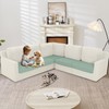 ALIECOM Waterproof Sectional Couch Cushion Covers L Shape Stretch 5