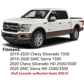 EVTIME for 2019 Chevy Silverado 1500 Accessories GMC Sierra 1500 Center Console Organizer Tray - Also for 2020 Chevy Silverado/GMC Sierra 1500/2500 HD/3500 HD -Full Center Console Only