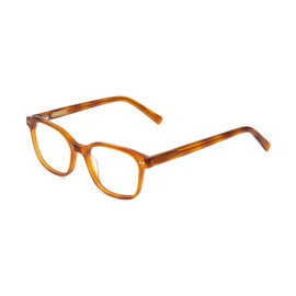 Calabria Ernest 4867 Cat-Eye Blue Light Blocking Reading Glasses +0.75 Demi-Tortoise Havana Blonde/Silver Accent Men Women