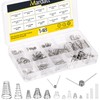 Mardatt 148Pcs 3 Style 15 Sizes Stainless Steel Conical Spring