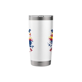 Bisbee Arizona AZ Splatter Flag Trip Vacation Souvenir Stainless Steel Insulated Tumbler
