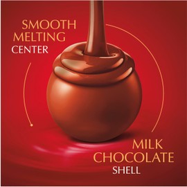 Lindt LINDOR Milk Chocolate Truffles, Milk Chocolate Candy with Smooth, Melting Truffle Center, 0.8 oz. Bag