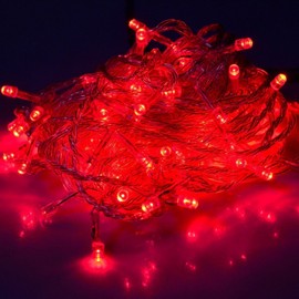 30 Mini Bulb LED Battery Operated Fairy String Lights in Red for Valentines Day, Romantic Wedding, Home Decoration Room Lighting, Christmas, Crafts (158" inch Long String)