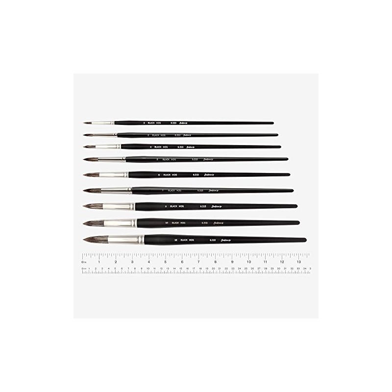 Jackson's : Black Hog Bristle Brush: Round: No. 7