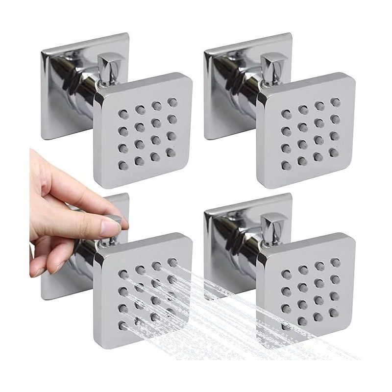 Shower Body Spray Solid Brass Massage Jets Wall Mount, Matte