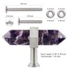 Rockcloud Pack of 2 Crystal Point Stone Drawer Knobs with