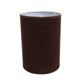 Aspen Creative 31018A Transitional Hardback Drum (Cylinder) Shape Spider Construction Lamp Shade in Dark Brown, 8" wide (8" x 8" x 11")