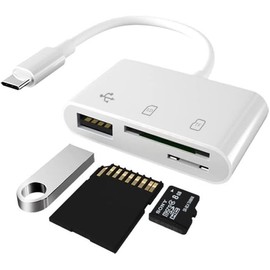 Multifunction Card Reader 3 in 1 USB C TF SD Card Reader Hub Adapter, Camera Memory Card Reader, Card Reader SD Adapter, Card Reader SD Card USB C for Laptop