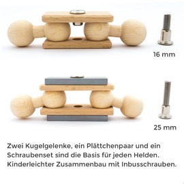 rewoodo Heroes Made of Wood Premium Wooden Toy for Ages 3 Years and Above Made in Germany