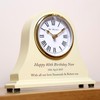De Walden Nan's 80th Birthday Engraved Wooden Mantel Clock Beige