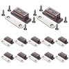 12 Pack Cabinet Magnets Magnetic Door Catch for Kitchen Bathroom Cupboard Wardrobe Closet Closures Cabinet Door Drawer Latch 15 lbs Screws Included (Brown)