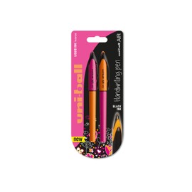 uni-ball 153544496 Air Micro Point Orange/Pink Barrel Pen - Black (Pack of 2)