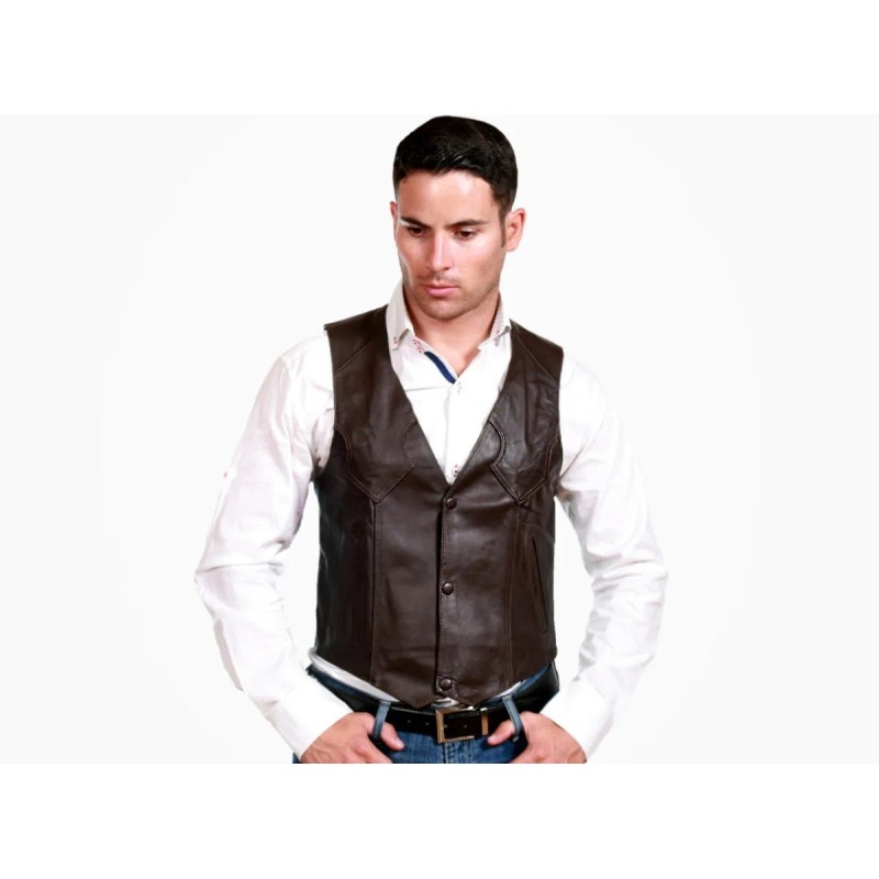 Chaleco De Piel 100% Original Western Wangler Vaquero.