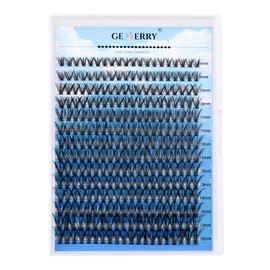 Individual Eyelashes, DIY Cluster Eyelashes, 0.07 D Curl, Individual Eyelash Extensions, Volume Eyelash Clusters at Home, GEMERRY Eyelashes (8-16 Mix, 30D-0.07D)
