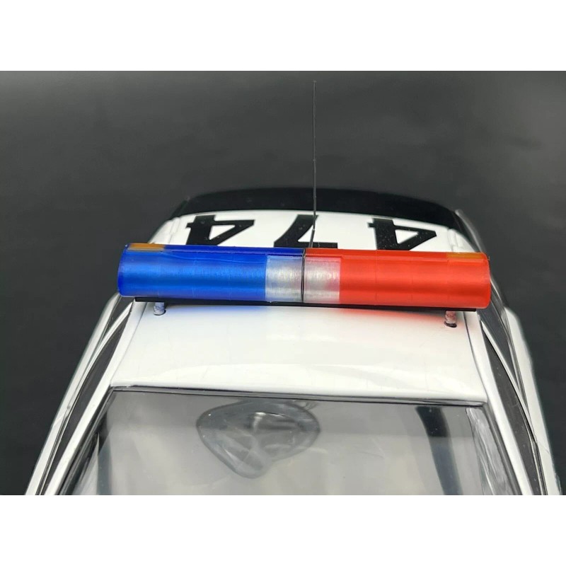 LED Ready Lightbar 1/18 LED Ready Aerodynamic Lightbar LAPD Blue