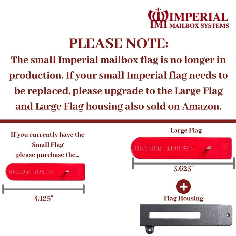 Imperial Mailbox Red Replacement Flag