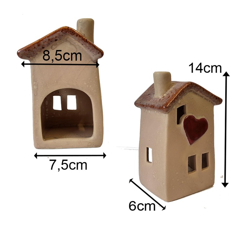 Light House 14 cm Made of Kramik with Heart as